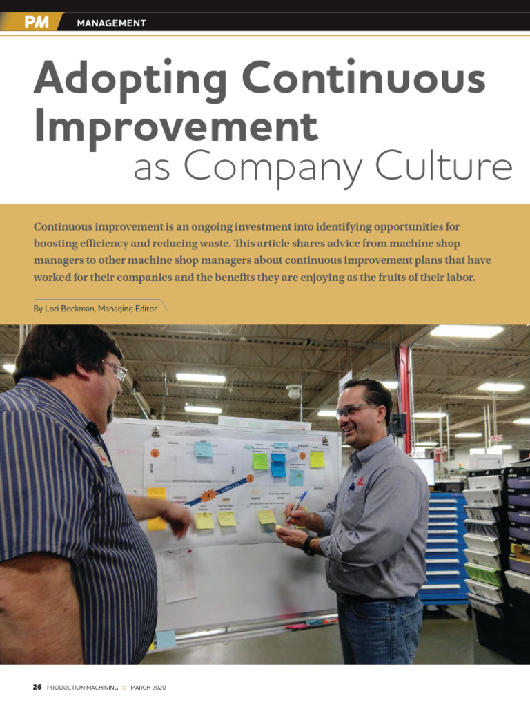 Adopting Continuous Improvement As Company Culture | PDF