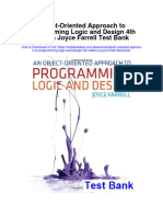 Object Oriented Approach To Programming Logic and Design 4th Edition Joyce Farrell Test Bank