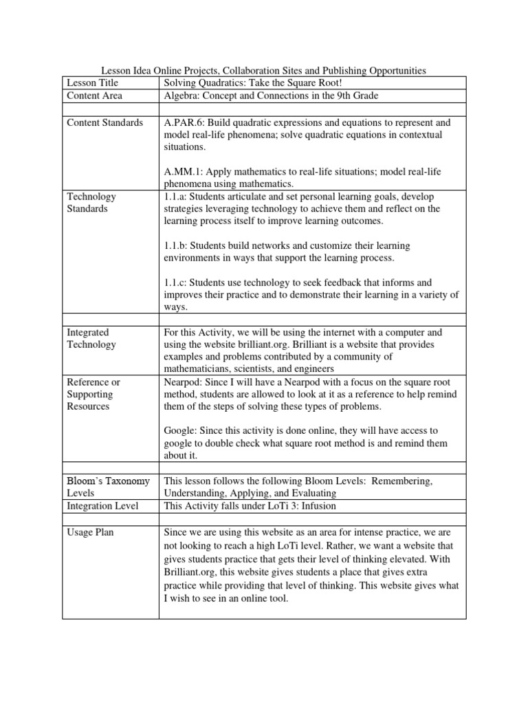 Angels online projects pdf quadratic equation learning
