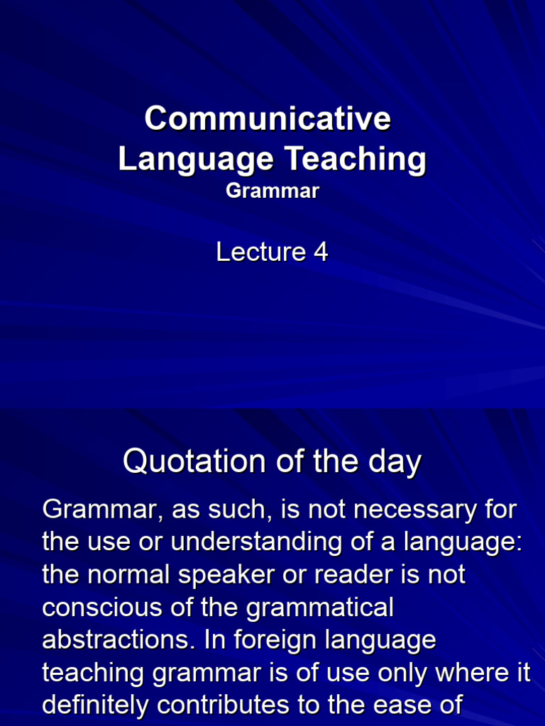 Teaching Grammar in Language Education | PDF