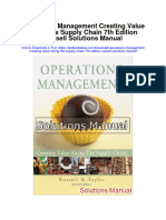 Operations Management Creating Value Along The Supply Chain 7th Edition Russell Solutions Manual