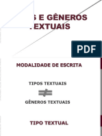 1 - ESLAIDE TIPOS E GÊNEROS TEXTUAIS - Uploud
