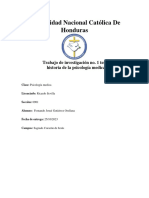 Trabajo de Investigación No. 1 Tema Historia de La Psicología Medica