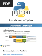 Introduction of Python in Machine Learning