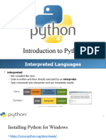 Introduction of Python in Machine Learning