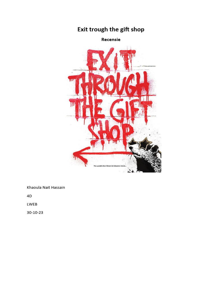 Exit Trough The Gift Shop - Kopie | PDF