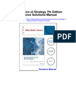 Economics of Strategy 7th Edition Dranove Solutions Manual