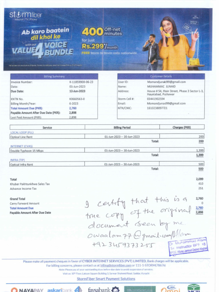 Home Stormfiber Bill H | PDF
