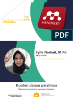 Pelatihan Mendeley (Syifa Nurbait)