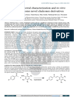 Synthesis, Spectral Characterization and In-Vitro Analysis of Some Novel Title Chalcones Derivatives