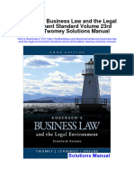 Andersons Business Law and The Legal Environment Standard Volume 23rd Edition Twomey Solutions Manual