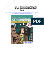 Introduction To Criminology Why Do They Do It 2nd Edition Schram Test Bank
