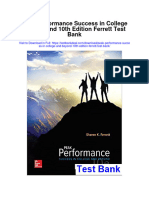 Peak Performance Success in College and Beyond 10th Edition Ferrett Test Bank