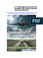 Introduction To Managerial Accounting Canadian Canadian 4th Edition Brewer Solutions Manual