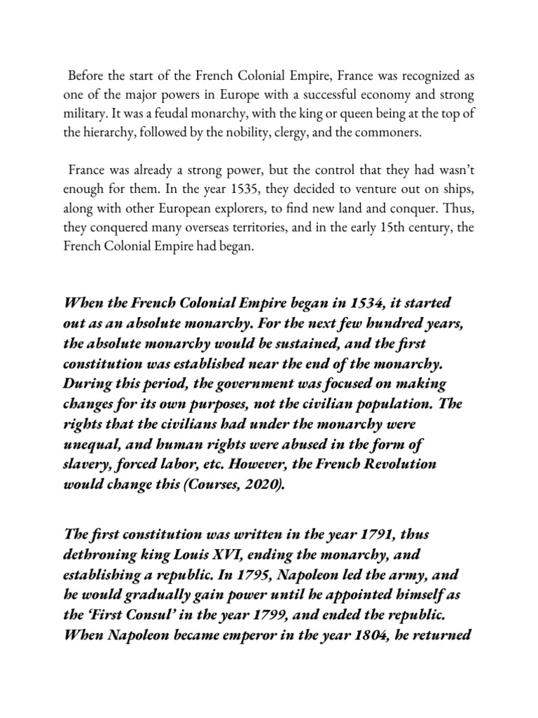 History of the French Colonial Empire | PDF | France | French Colonial ...