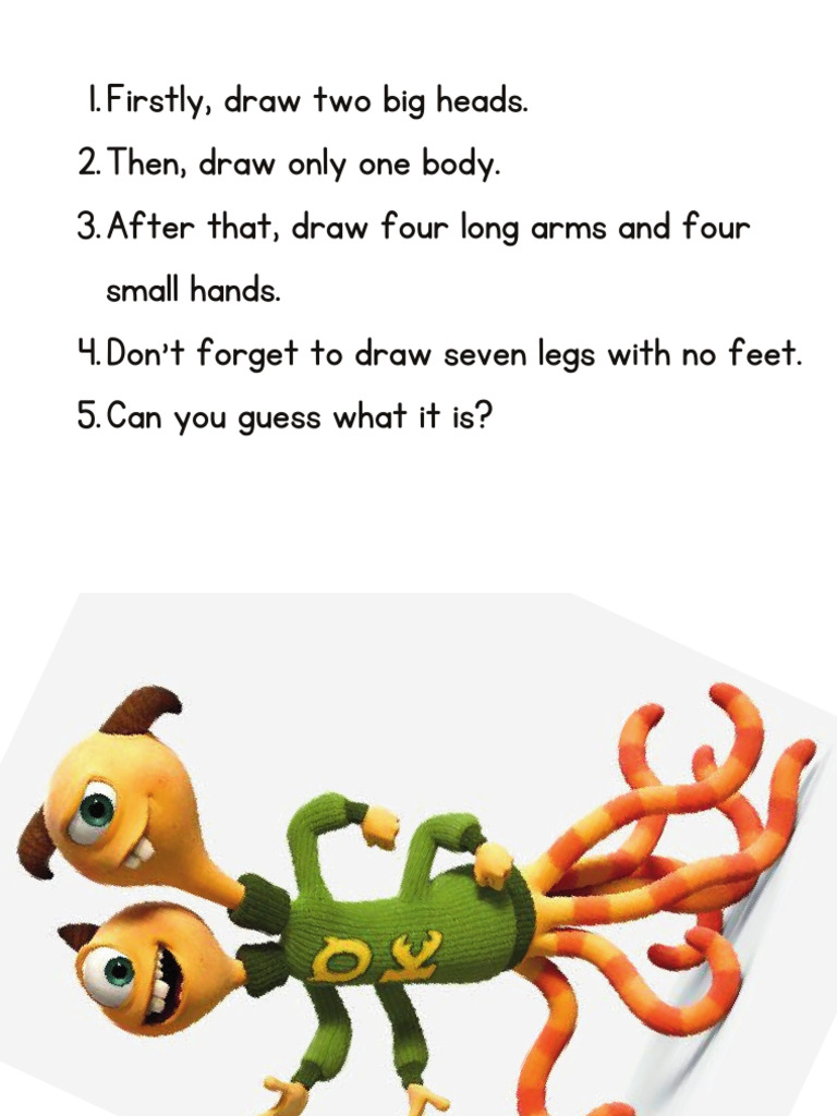 Year 2 topic 8 describe the monster worksheet pdf
