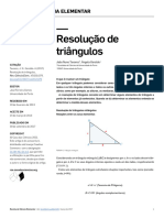 Resolução de Triângulos: Revista de Ciência Elementar