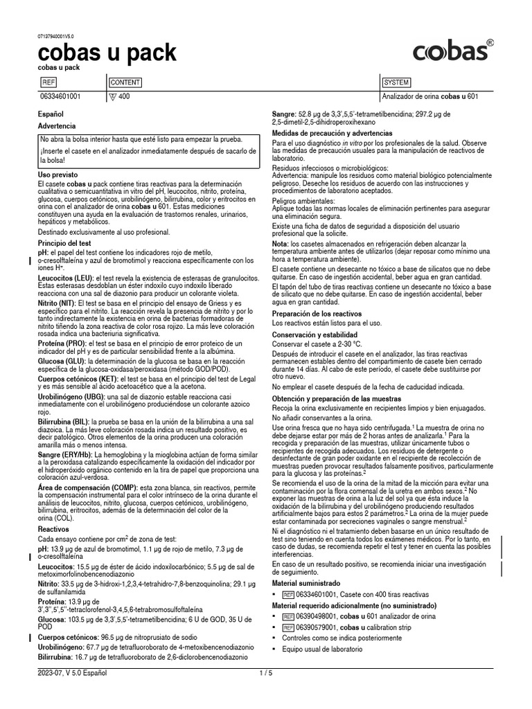 Insert COBAS U Pack.07137940001.v5.es | PDF