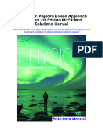 Physics An Algebra Based Approach Canadian 1st Edition Mcfarland Solutions Manual