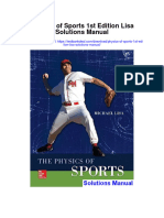 Physics of Sports 1st Edition Lisa Solutions Manual