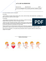 Acta de Matrimonio Registro Civil