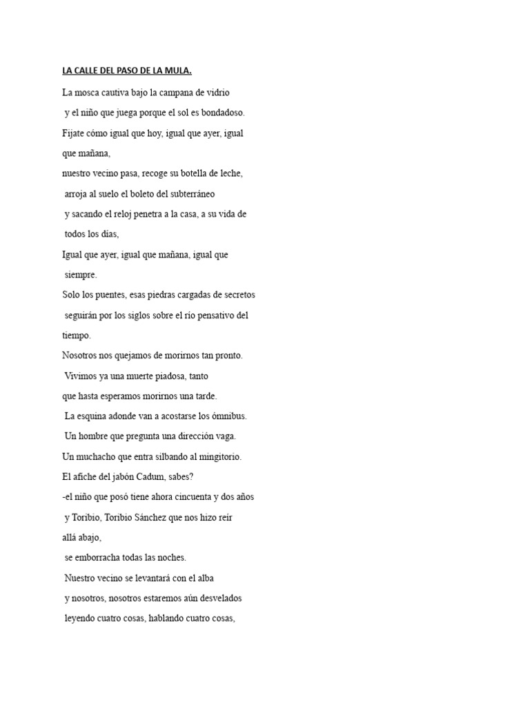 La Calle Del Paso de La Mula | PDF