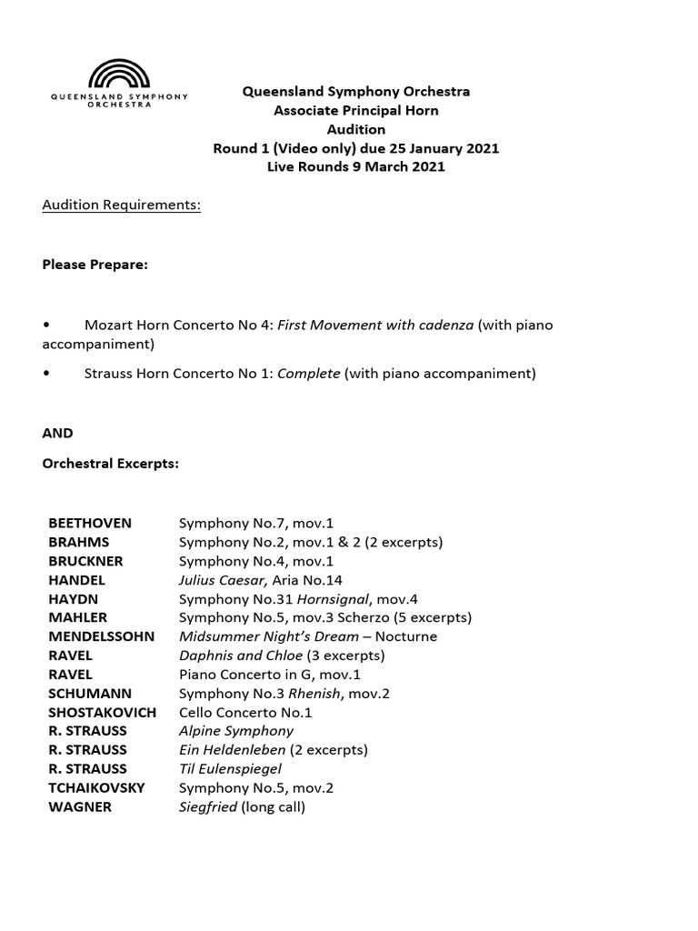 AP Horn Excerpts PDF