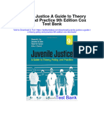Juvenile Justice A Guide To Theory Policy and Practice 9th Edition Cox Test Bank