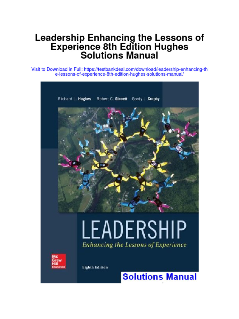 Leadership Enhancing The Lessons of Experience 8th Edition Hughes ...