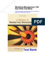 Preface To Marketing Management 13th Edition Peter Test Bank
