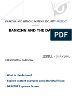Banking and The Dark Web Russell Cohen DarkOwl Presented by Hitachi Systems Security Inc.
