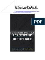 Leadership Theory and Practice 8th Edition Northouse Solutions Manual