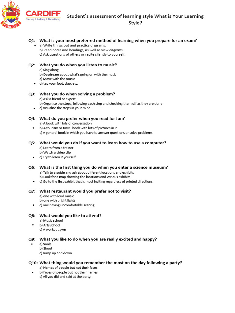 LEARNING STYLE DEFINITION PDF visual data 7