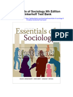 Essentials of Sociology 9th Edition Brinkerhoff Test Bank