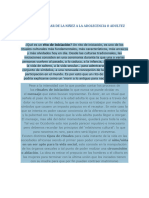 Ritos para Pasar de La Niñez A La Adolecencia o Adultez