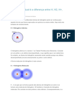 Hidrogênio e Diferenças