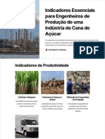 Indicadores Essenciais para Engenheiros de Producao de Uma Industria de Cana de Acucar