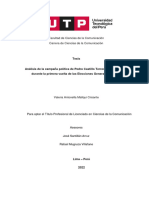 Tesis Análisis de La Campaña Política de Pedro Castillo Terrones en Facebook Durante La Primera Vuelta de Las Elecciones Generales de 2021.