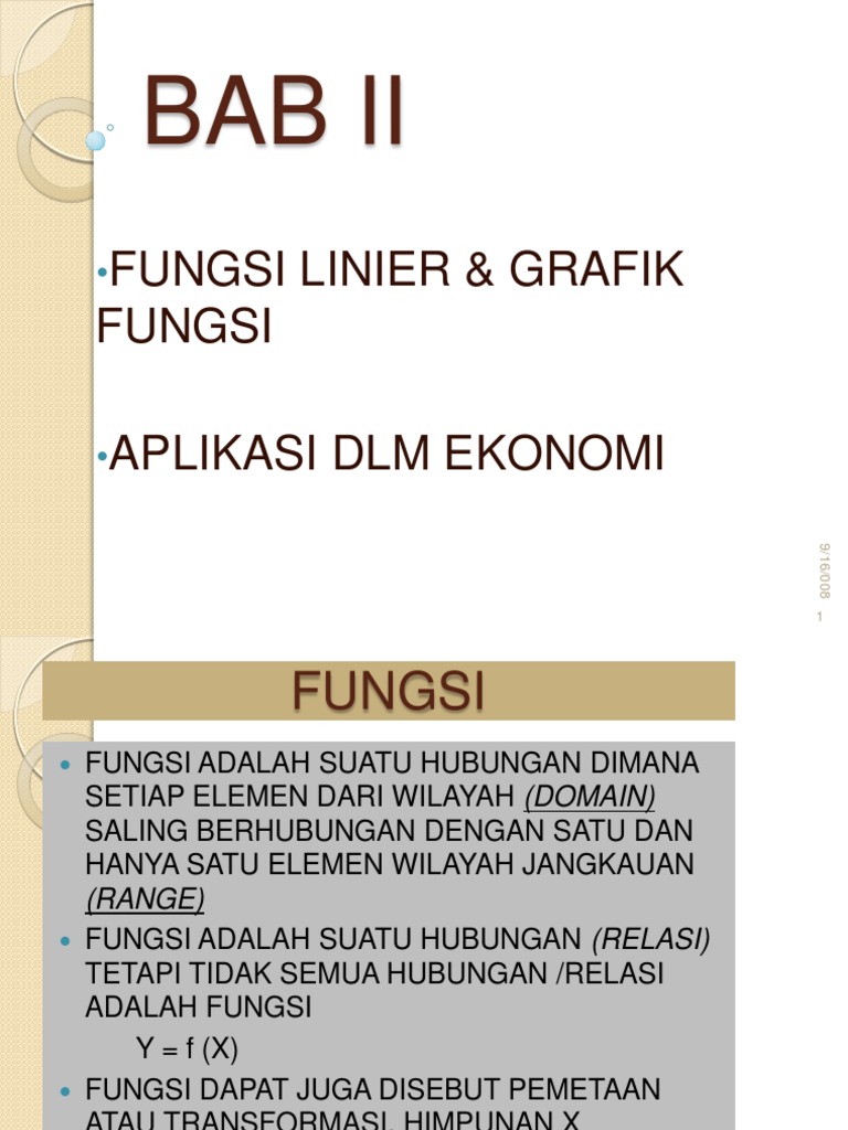 Contoh Soal Penerapan Fungsi Linier Dalam Matematika Ekonomi - Dapatkan
