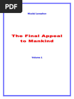 The Final Appeal To Mankind Vol 1