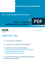 Tema 1 - La Formalización Jurídico-Administrativa de La Ordenación Del Territorio