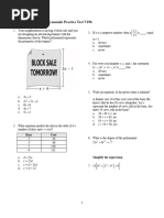 Expressions Practice Test