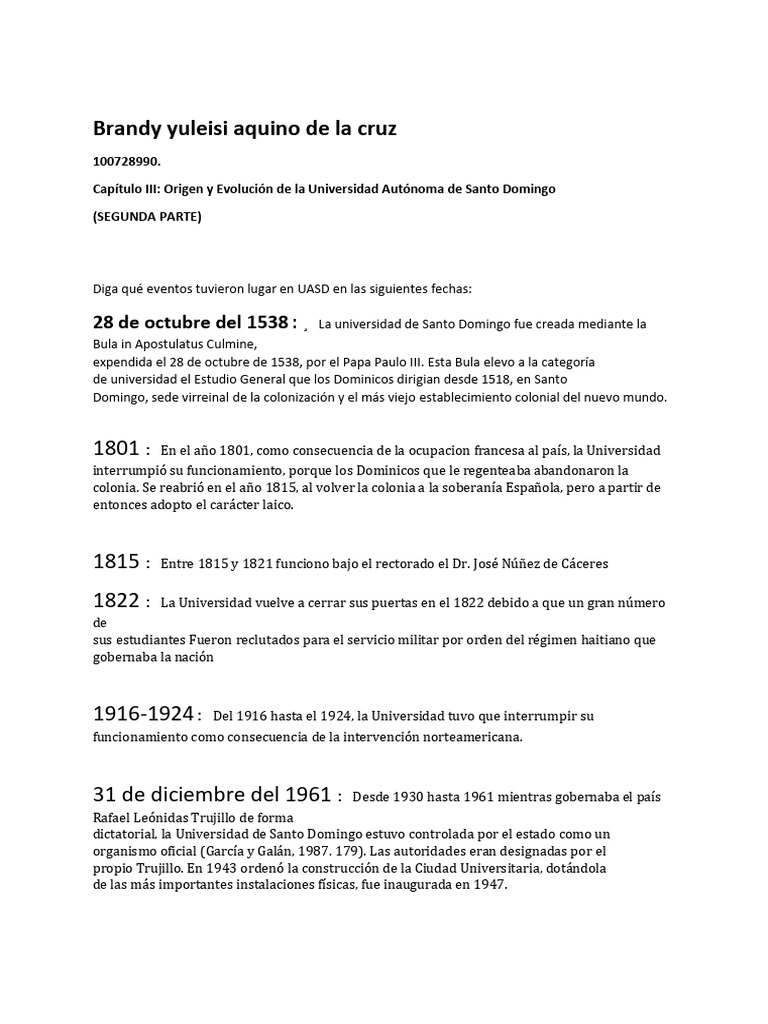 Significado de la Autonomía UASD | PDF