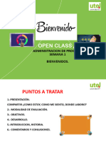 Bienvenida Open Class Administracion de Procesos