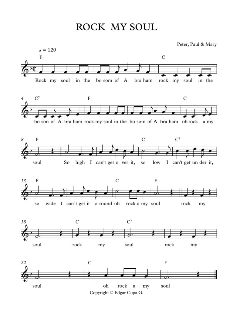 ROCK MY SOUL - Partitura Completa | PDF
