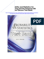 Probability and Statistics For Engineering and The Sciences 8th Edition Devore Test Bank