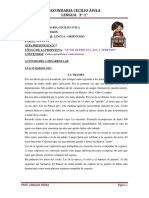 Cecilio Ávila - 3° Año 1° Div. - Lengua - Orientado - Guía #5