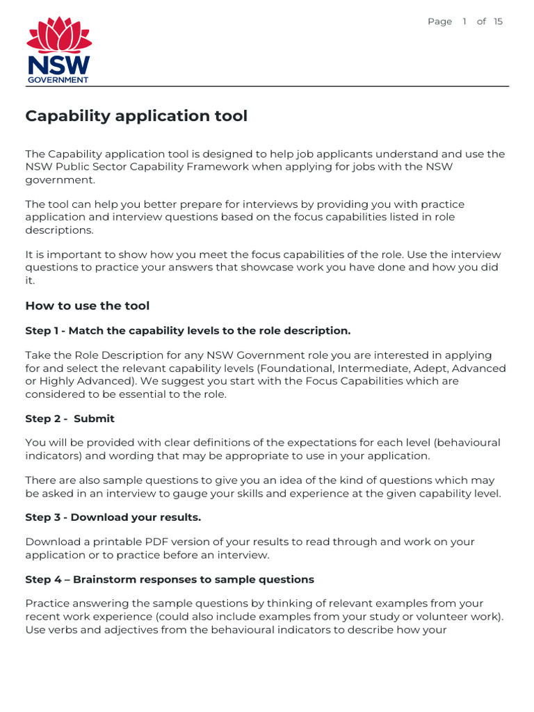 Capability Application Tool | Download Free PDF | Governance | Procurement