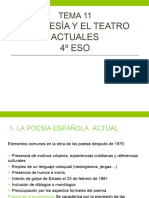 Tema 11 - La Poesía y El Teatro Actuales