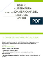 Tema 12 - La Literatura Hispanoamericana Del Siglo XX